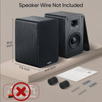 Saiyin - Altavoz pasivo Woofer de 5 pulgadas, 40 W x 2, tweeter de cúpula de seda de 0.787 in, 4 ohmios