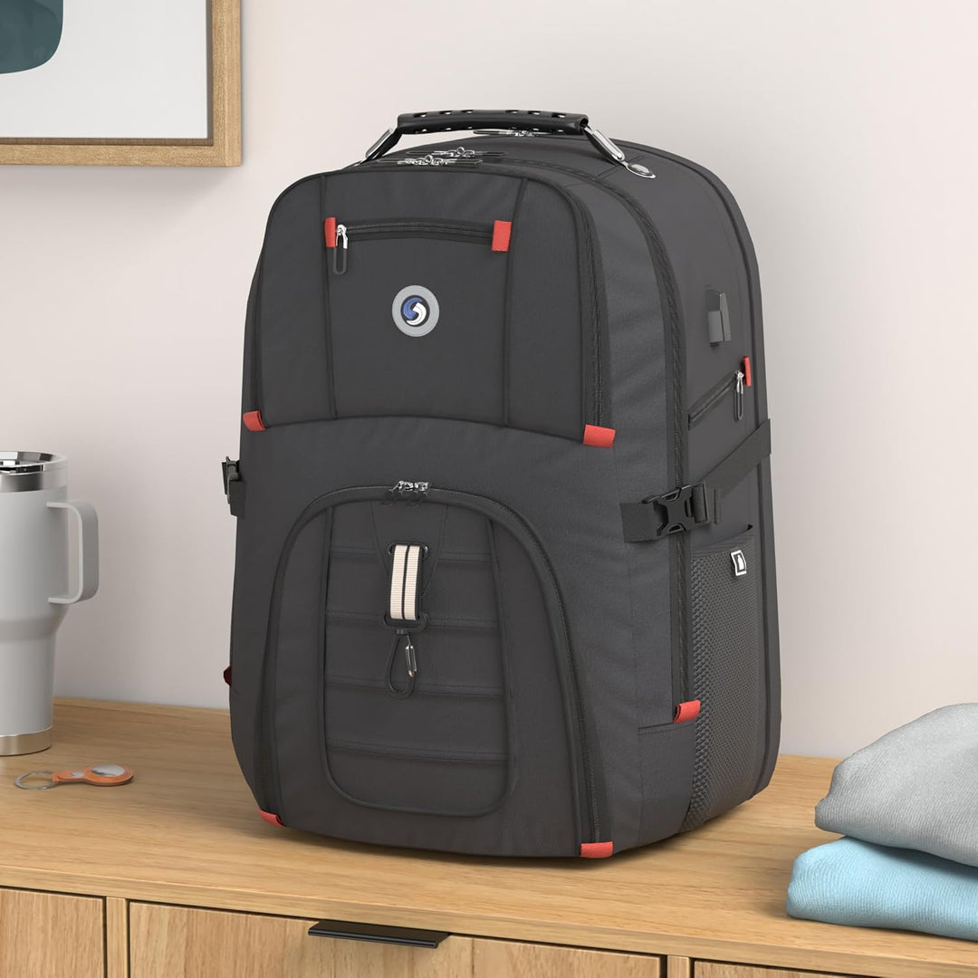 SHRRADOO Mochila de viaje extra grande para laptop de 50L con puert...