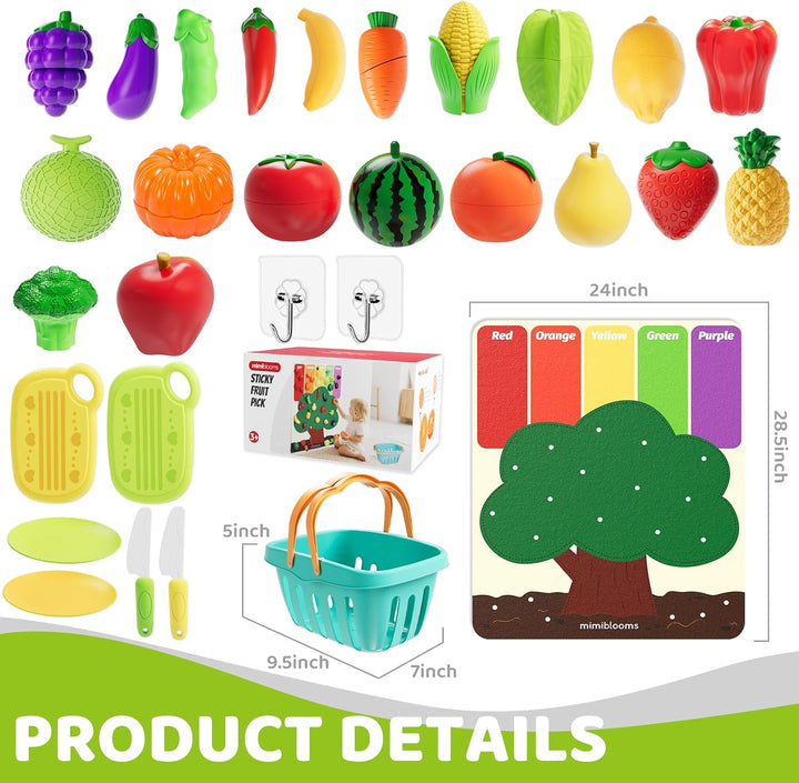 Mimiblooms - Juego de alimentos para clasificar colores con frutas...