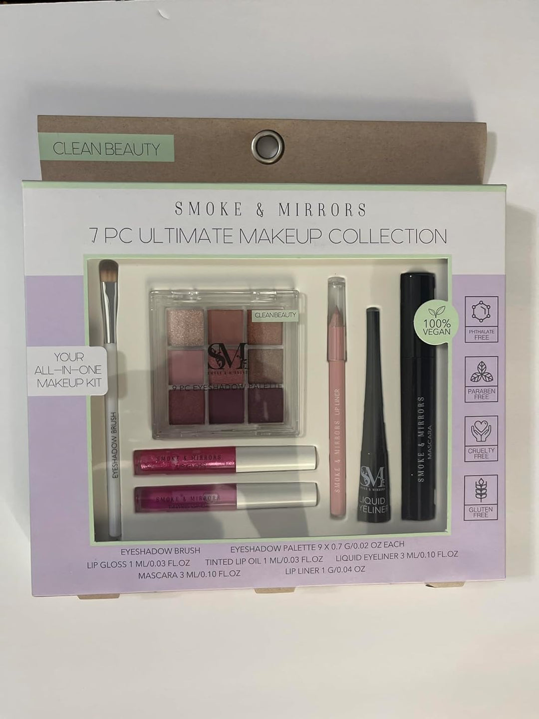 Smoke &amp; Mirrors 7 piezas Ultimate Makeup Collection, Clean Beau...