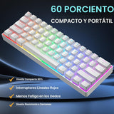 BlueFinger Combo de teclado y mouse mecánicos para juegos 60% \u201...