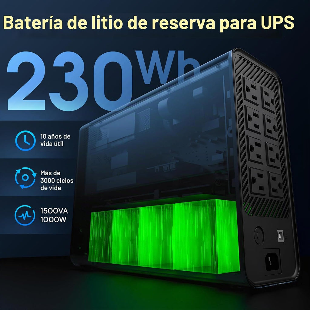 GOLDENMATE Batería de reserva y protector contra sobretensiones de batería