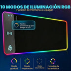 TARKARI Mouse Pad Gaming Carga inalámbrica, 800x300x4mm, Negro