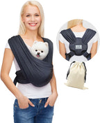 Transportador para perros pequeños, manos libres, negro carbón, regular
