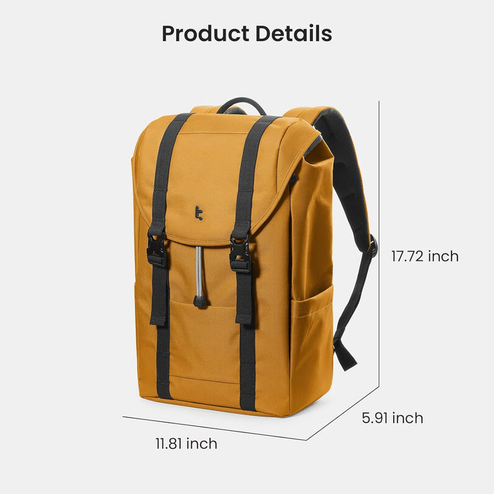 Mochila tomtoc de 22L con solapa para portátil, ligera, resistente...