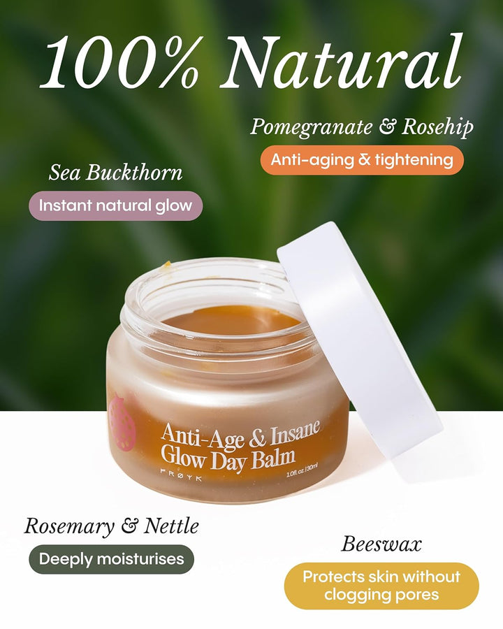 FRØYA Organics - Bálsamo de día antiedad y brillo insano | Resultad...