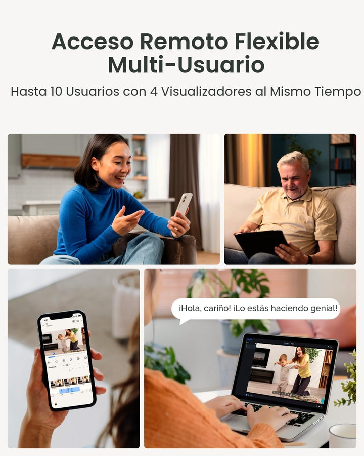 REOLINK Cámara interior 2K, E1 Plug-in 2.4G WiFi cámara de segurida...