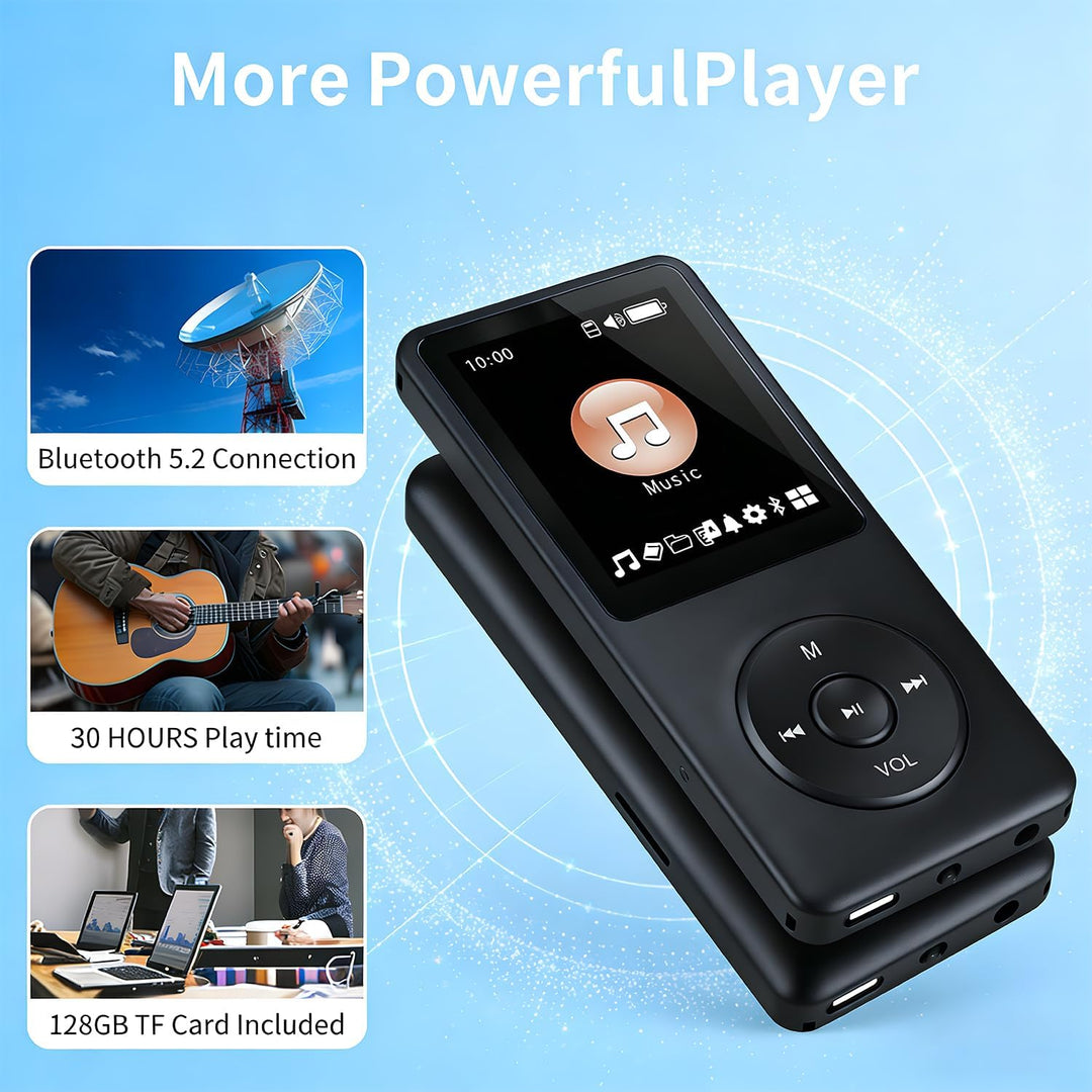 Reproductor MP3 de 128 GB con Bluetooth, reproductor de música port...
