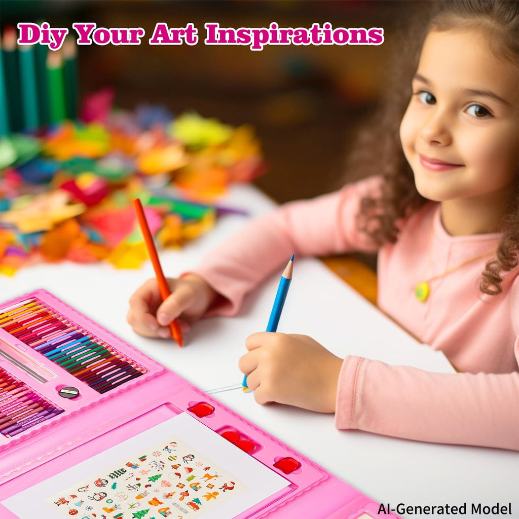 KINSPORY Juego de arte para niños, paquete de 290 kits de dibujo de