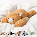 Niuniu Daddy Animal de peluche con peso de gato naranja, almohada de