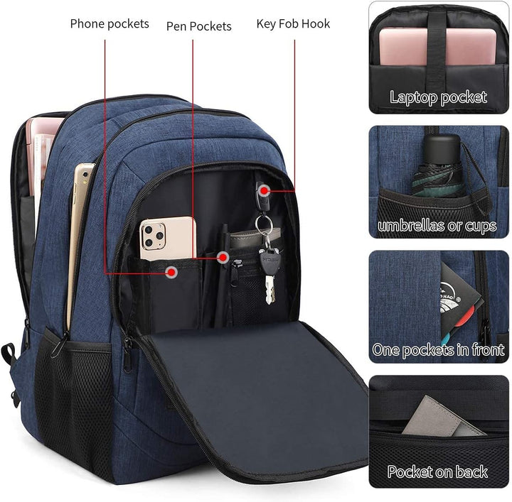 Monsdle Mochila de Viaje para Laptop Antirrobo con Puerto de Carga...