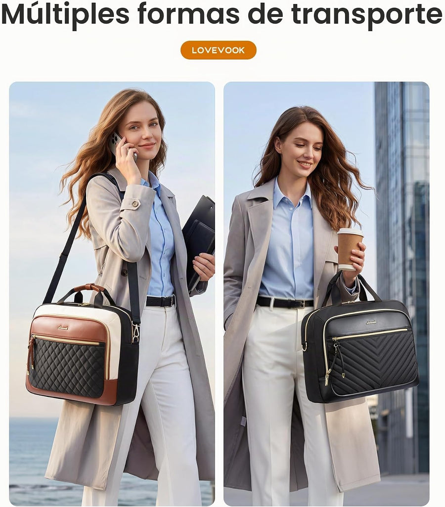 LOVEVOOK Maletín para ordenador portátil para mujer, bolsos de homb...