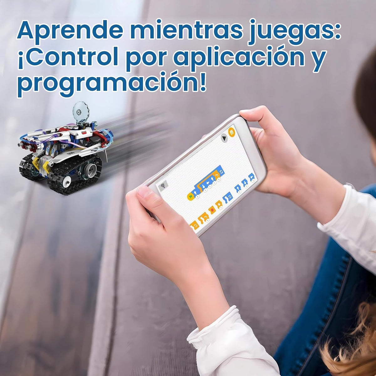 STEM Robot Kit de construcción para niños de 6 a 16 años | 603 piezas 5 en 1 | 4 modos de control | Aplicación y control remoto | Juguete robot de codificación recargable | Regalo educativo de ingeniería para niños y niñas