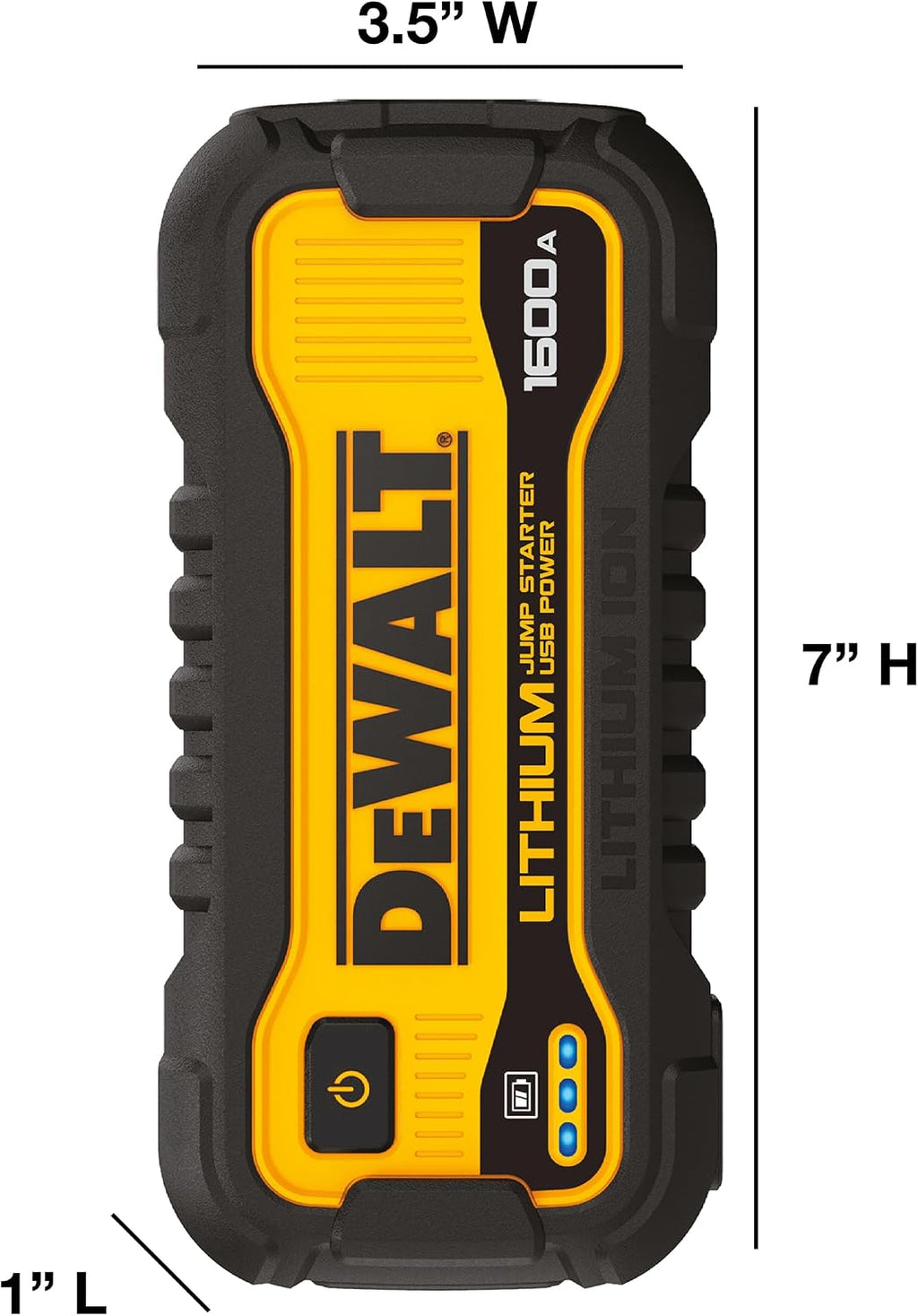 DeWalt DXAELJ16 Arrancador de Batería de 1600 Amperios Pico Reforzador de Batería con Estación de Energía USB