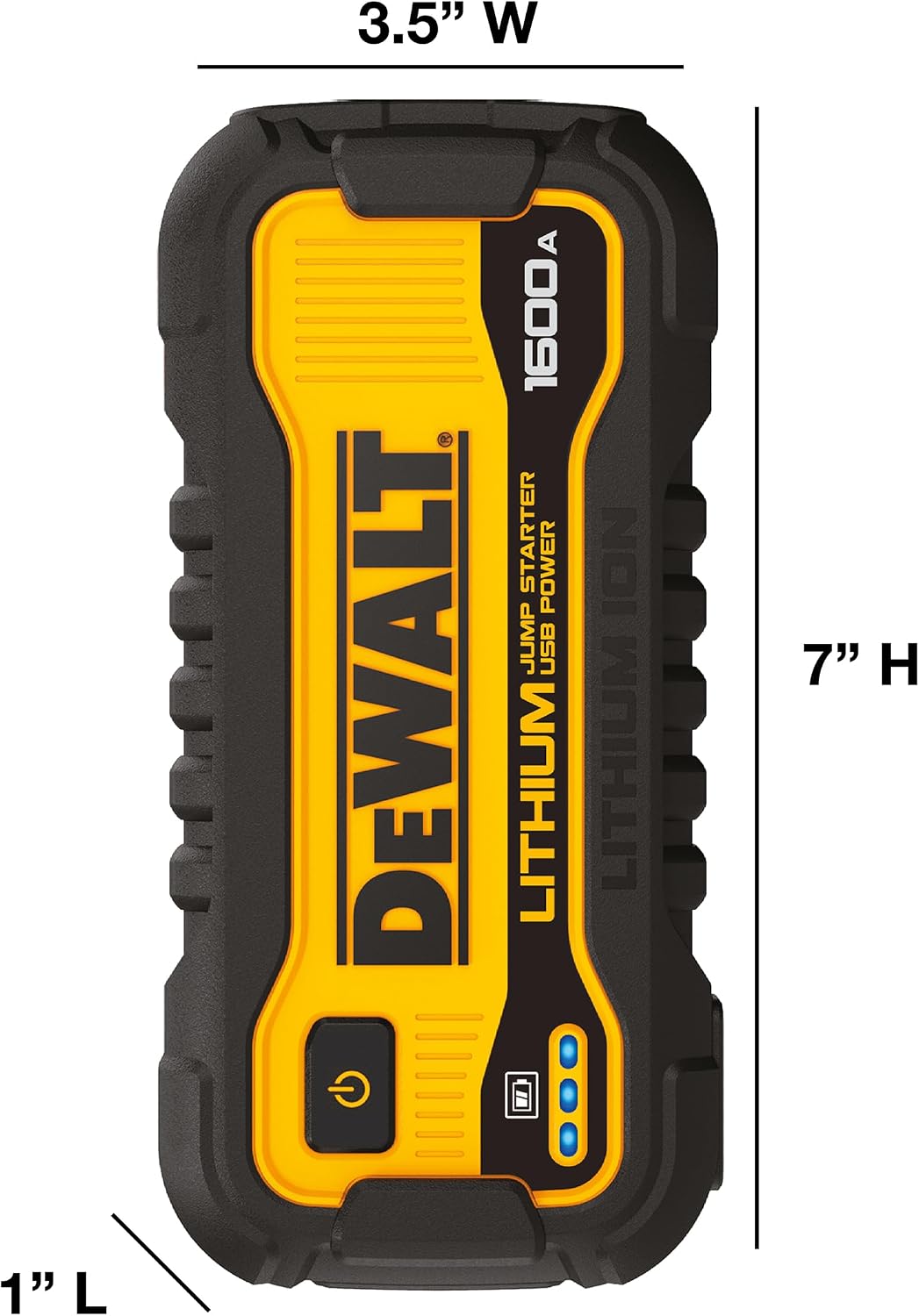 DeWalt DXAELJ16 Arrancador de Batería de 1600 Amperios Pico Reforzador de Batería con Estación de Energía USB