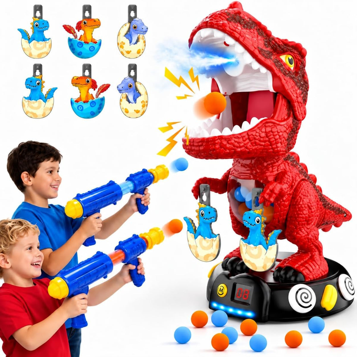 EagleStone Juguete móvil de los tiroteos del dinosaurio para los niños con