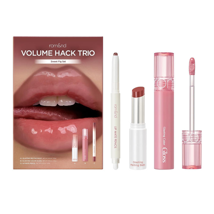 rom&amp;nd Volume Hack Trio | Juego combinado de labios voluminosos...