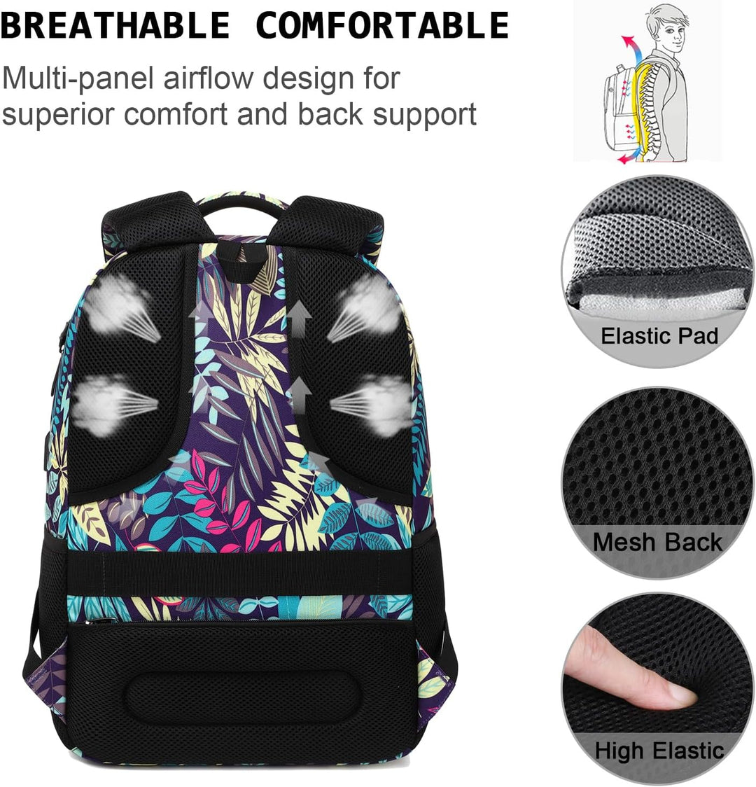 Mochila para Laptop Volher, Hoja, 15,6 pulg., Computadora portátil