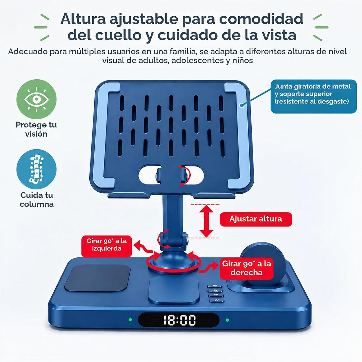 Estación de carga inalámbrica para dispositivos Apple, solo para carga de