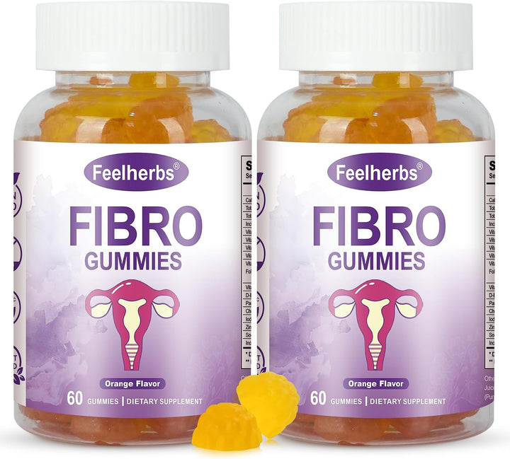 Feelherbs Gomitas Fibro para mujer, paquete de 2, gomitas multivita...