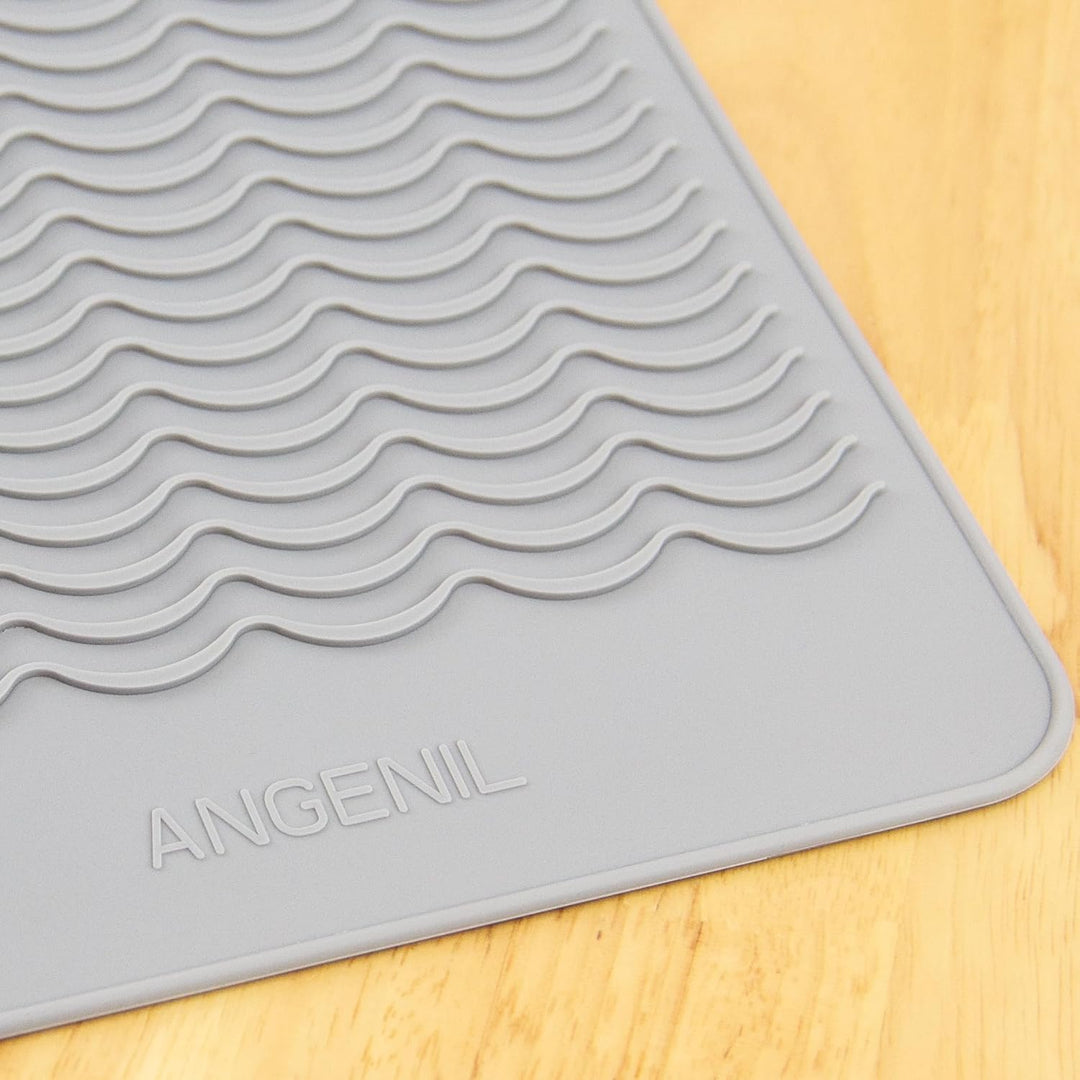 ANGENIL Alfombrilla de silicona grande resistente al calor para her...