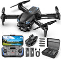 Drone 1080P con cámara para niños y adultos principiantes, cuadricóptero FPV plegable con una tecla de despegue/aterrizaje, control de gestos, giros de 360°, 2 baterías