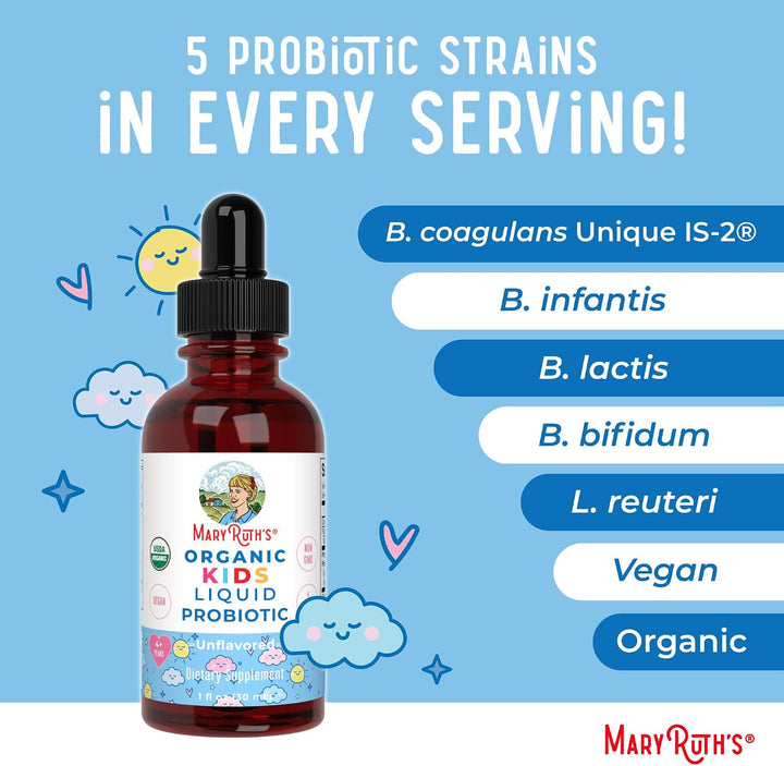 MaryRuth Organics Gotas líquidas probióticas para niños | Probiótic...