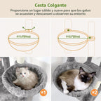 Globlazer Árbol para Gatos Grande, Torre de Escalada de 80 pulgadas de altura, F80F, Gris Claro