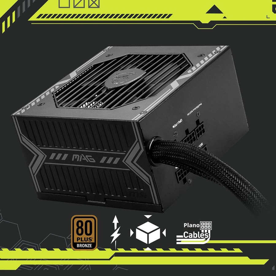 MSI MAG A650BE, fuente de alimentación semimodular compacta ATX de...
