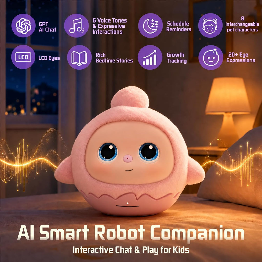 Lovi AI Companion Robot Interactivo, Juguetes Inteligentes que Hablan Emocionalmente para Niños