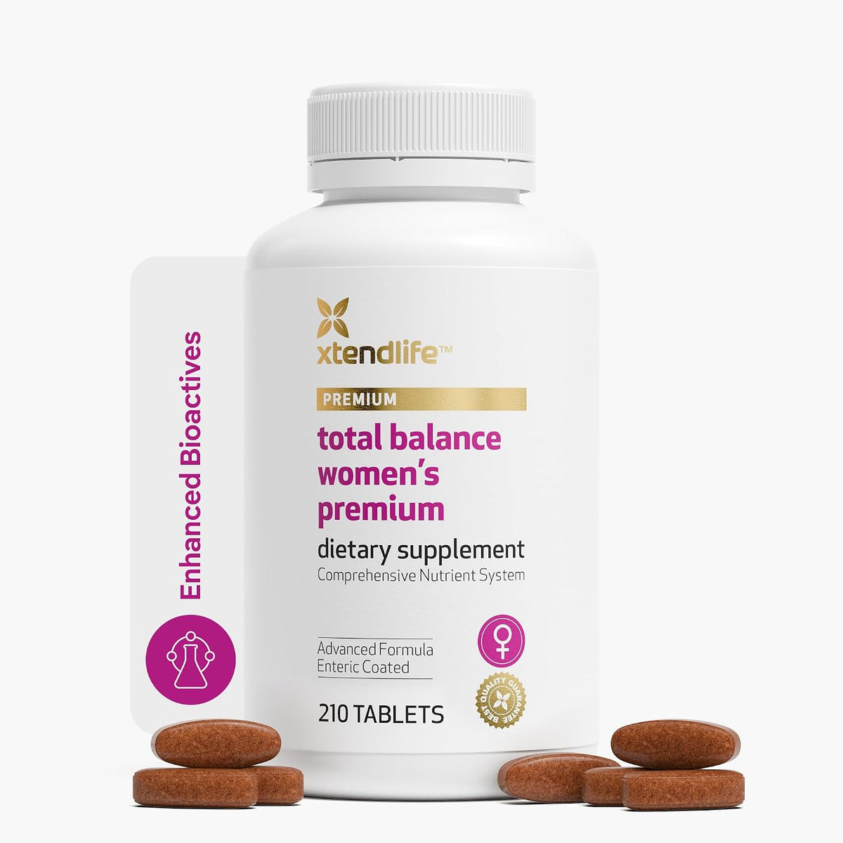 Xtendlife Total Balance Multivitamínico diario y mineral extra fuerte para mujer, Premium para mujer