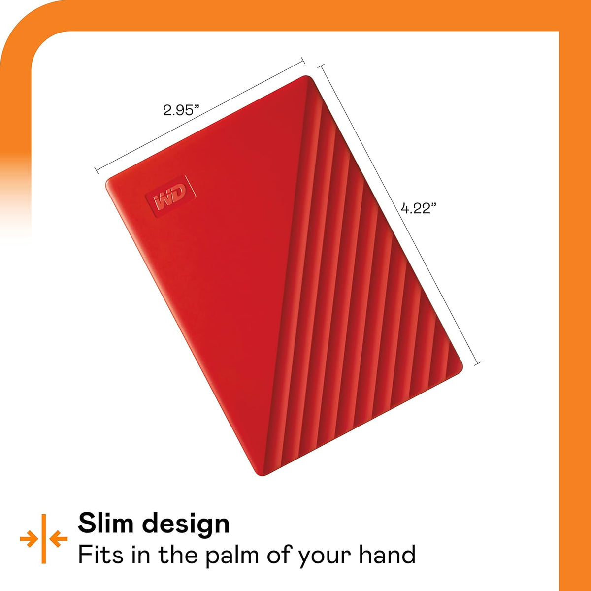 WD 1TB My Passport, Disco duro externo portátil, rojo, software de...