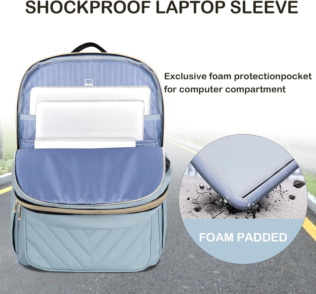 VANKEAN Mochila para laptop de 15.6 pulgadas para mujer, bolsa de t...