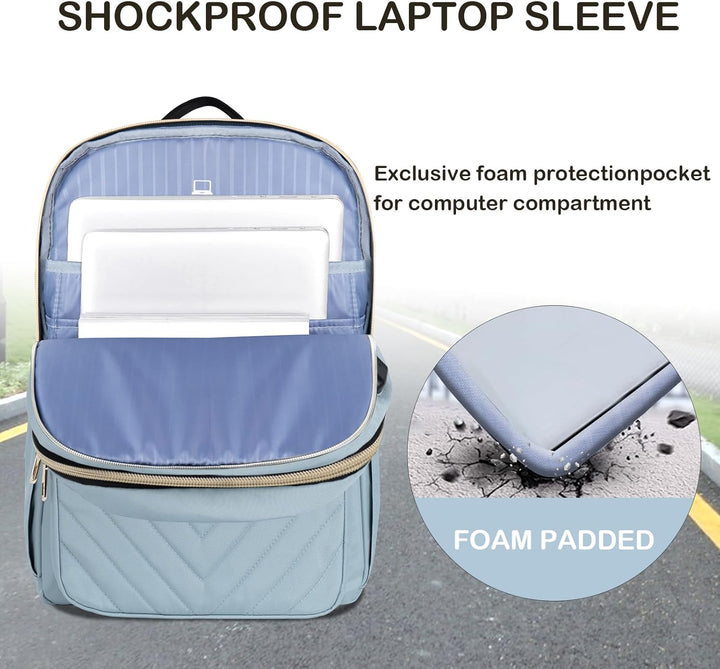 VANKEAN Mochila para laptop de 15.6 pulgadas para mujer, bolsa de t...