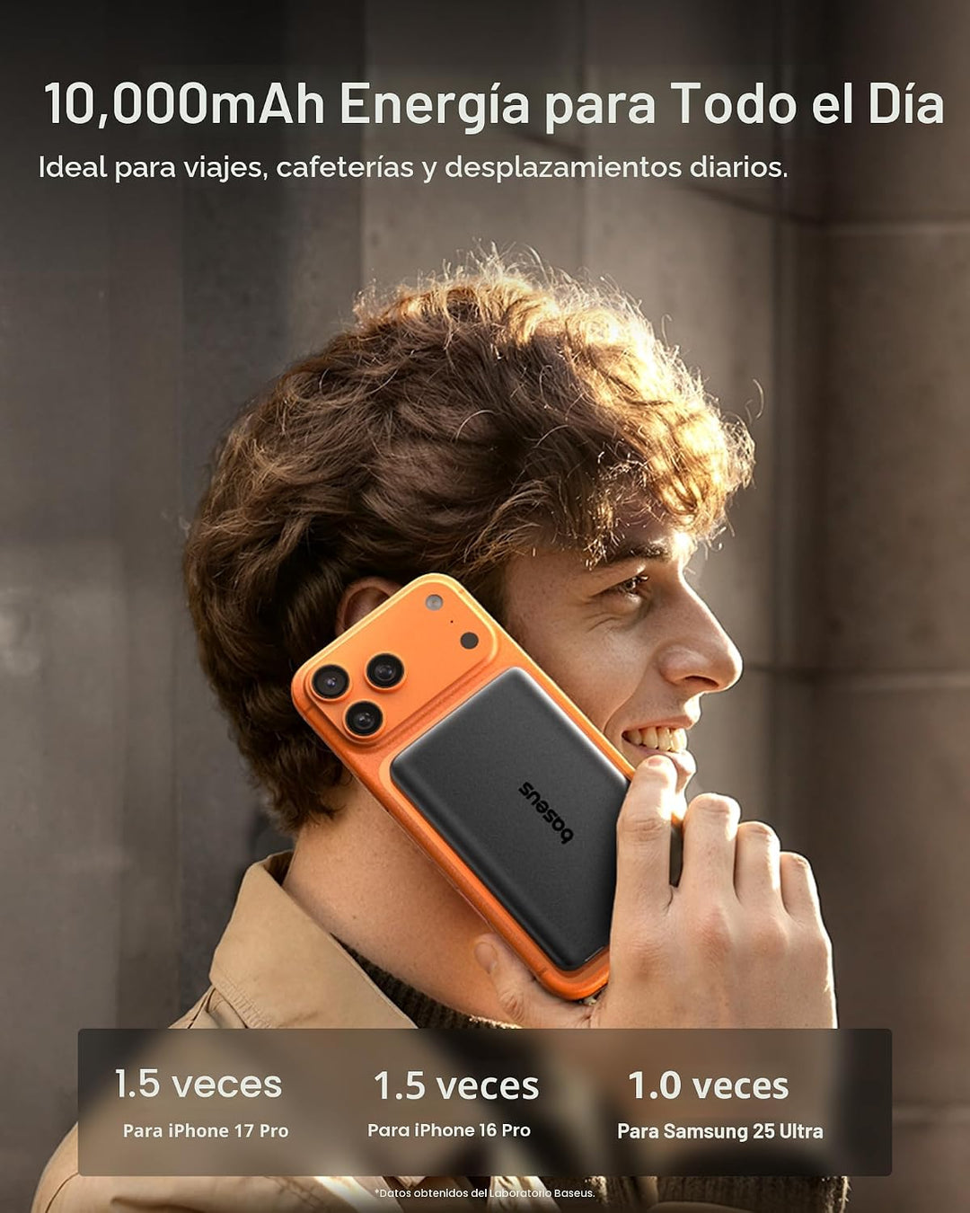 Baseus Picogo AM52 MagSafe Power Bank, Qi2.2 25W 10,000mAh cargador...
