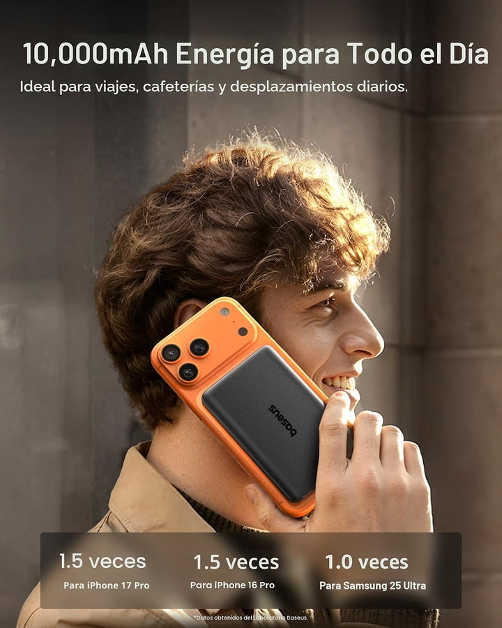 Baseus Picogo AM52 MagSafe Power Bank, Qi2.2 25W 10,000mAh cargador...