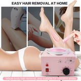 Calentador de cera rosa portátil con temperatura ajustable y varill...