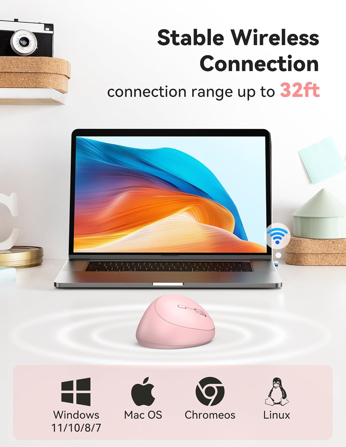TECKNET Ratón Ergonómico, Ratón Vertical Inalámbrico Bluetooth, Bat...
