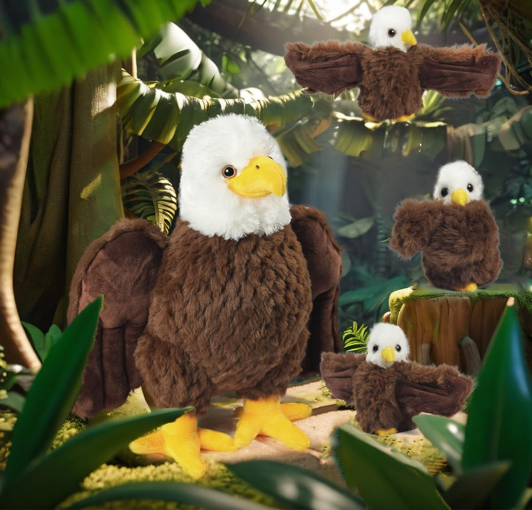 XYHQYB 4 piezas de animales de peluche de águila calva, 14 pulgadas...