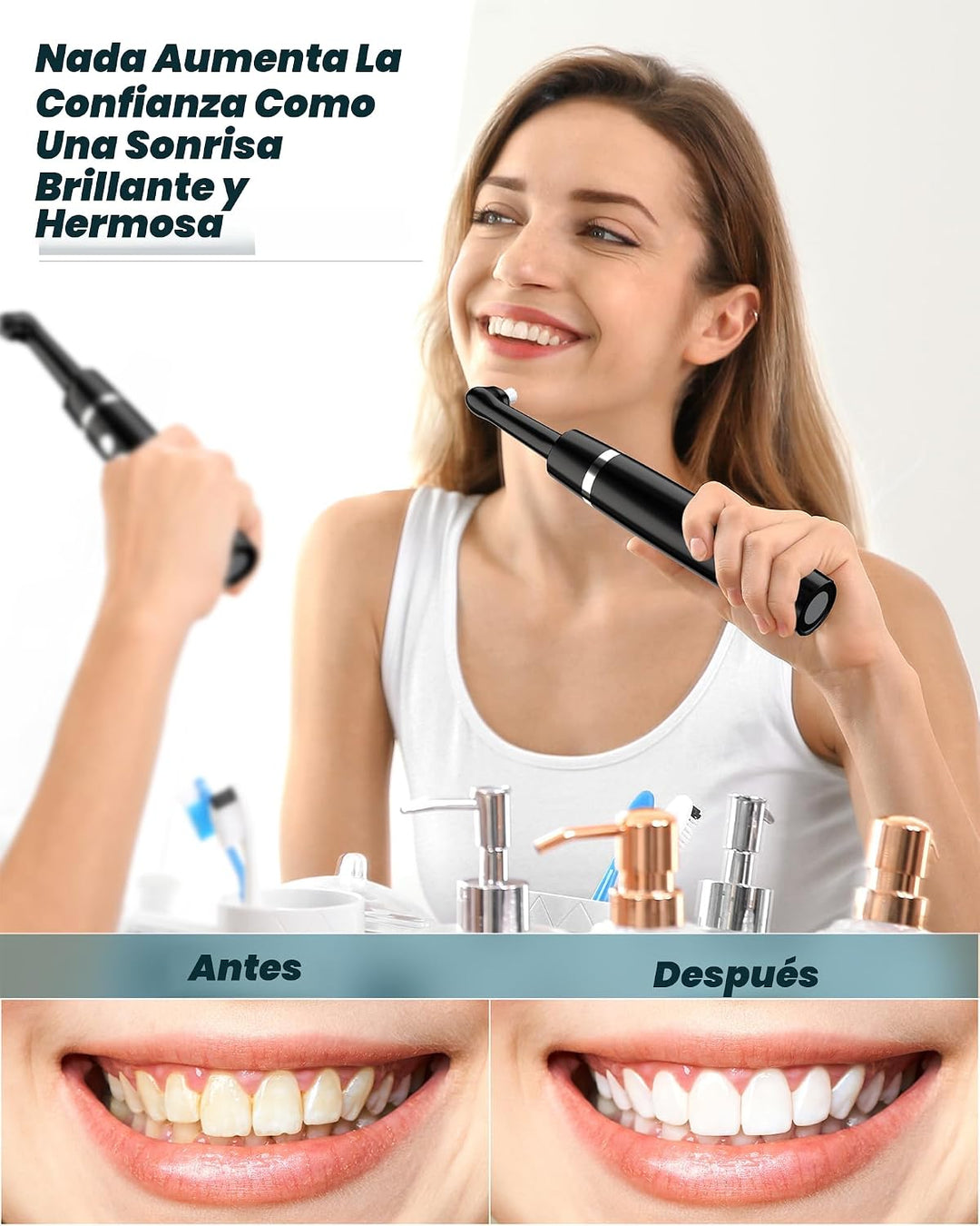 Pulidor de Dientes, Kit Recargable de Blanqueamiento Dental para Li...