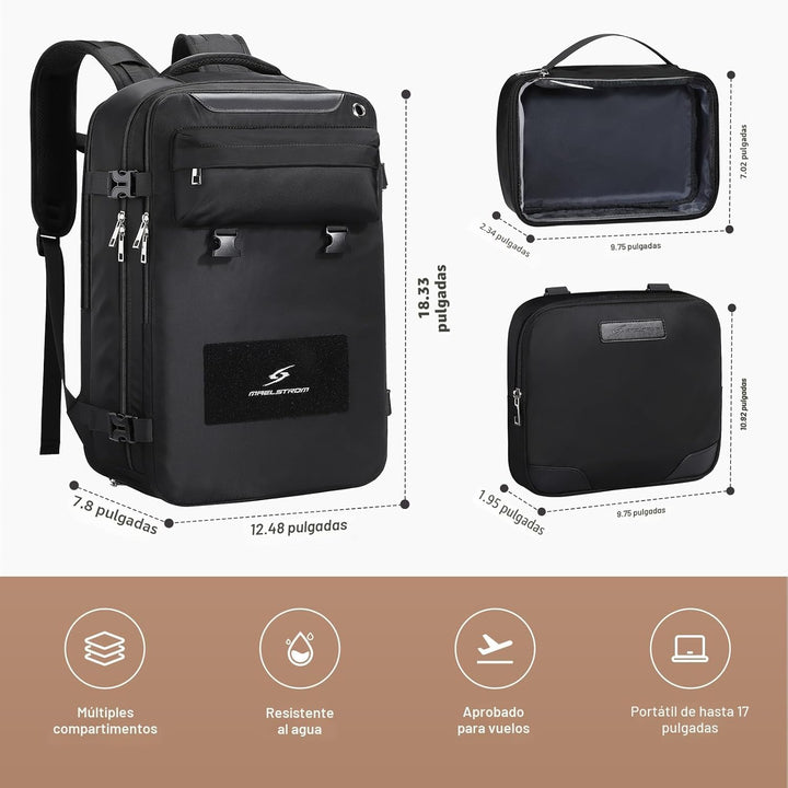 Maelstrom - Mochila de viaje para mujeres y hombres, 35L, mochila p...