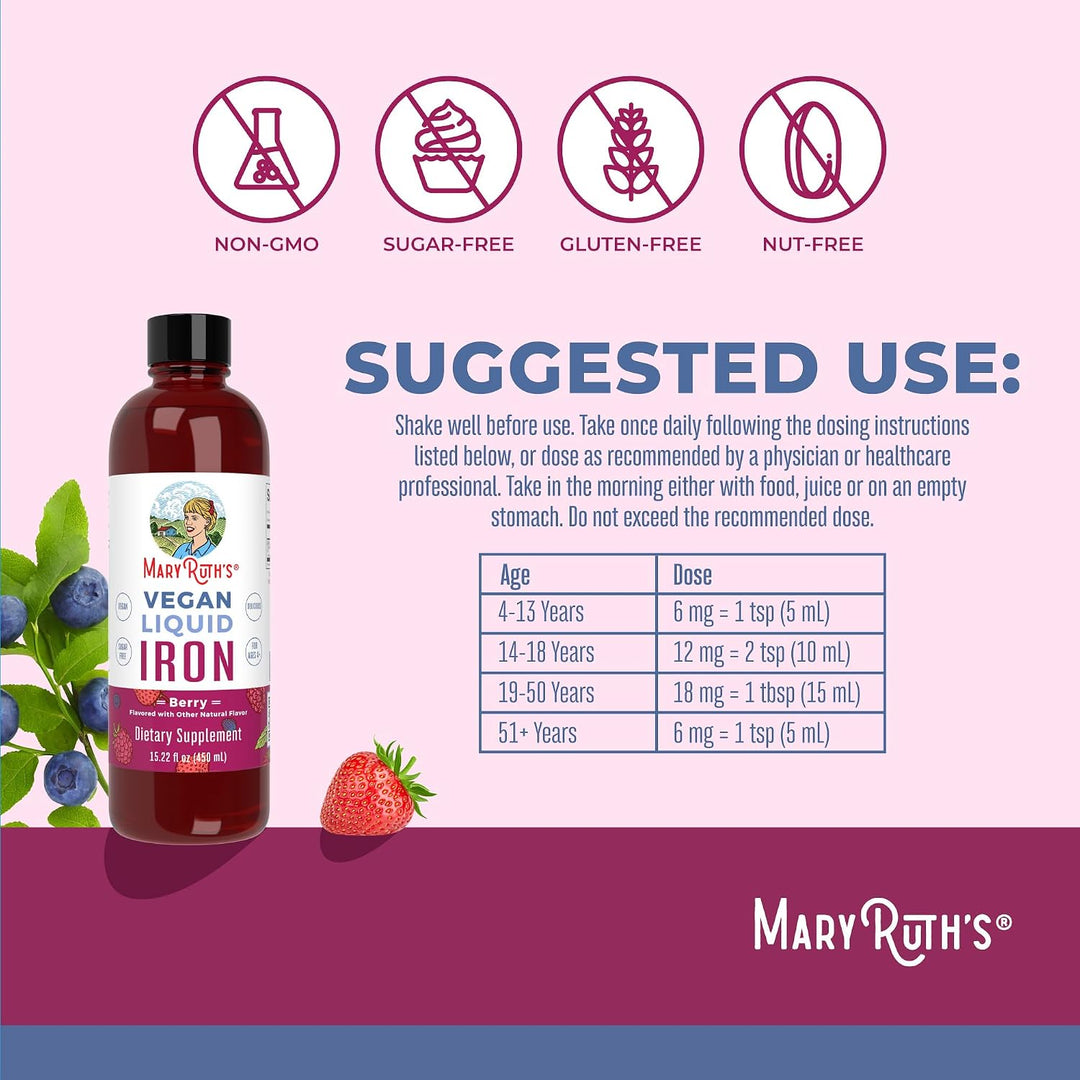 MARYRUTH'S Multivitamínico líquido matutino (fresa) y líquido d...