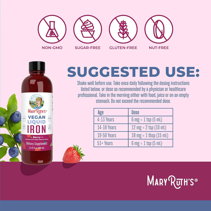 MARYRUTH'S Multivitamínico líquido matutino (fresa) y líquido d...