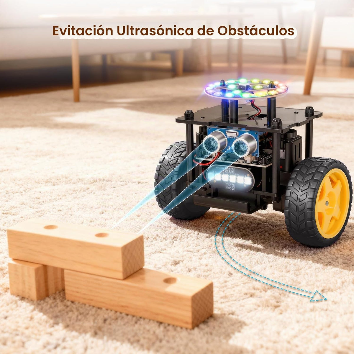 Kit de coche robot inteligente, robótica para niños de 8 a 12 años