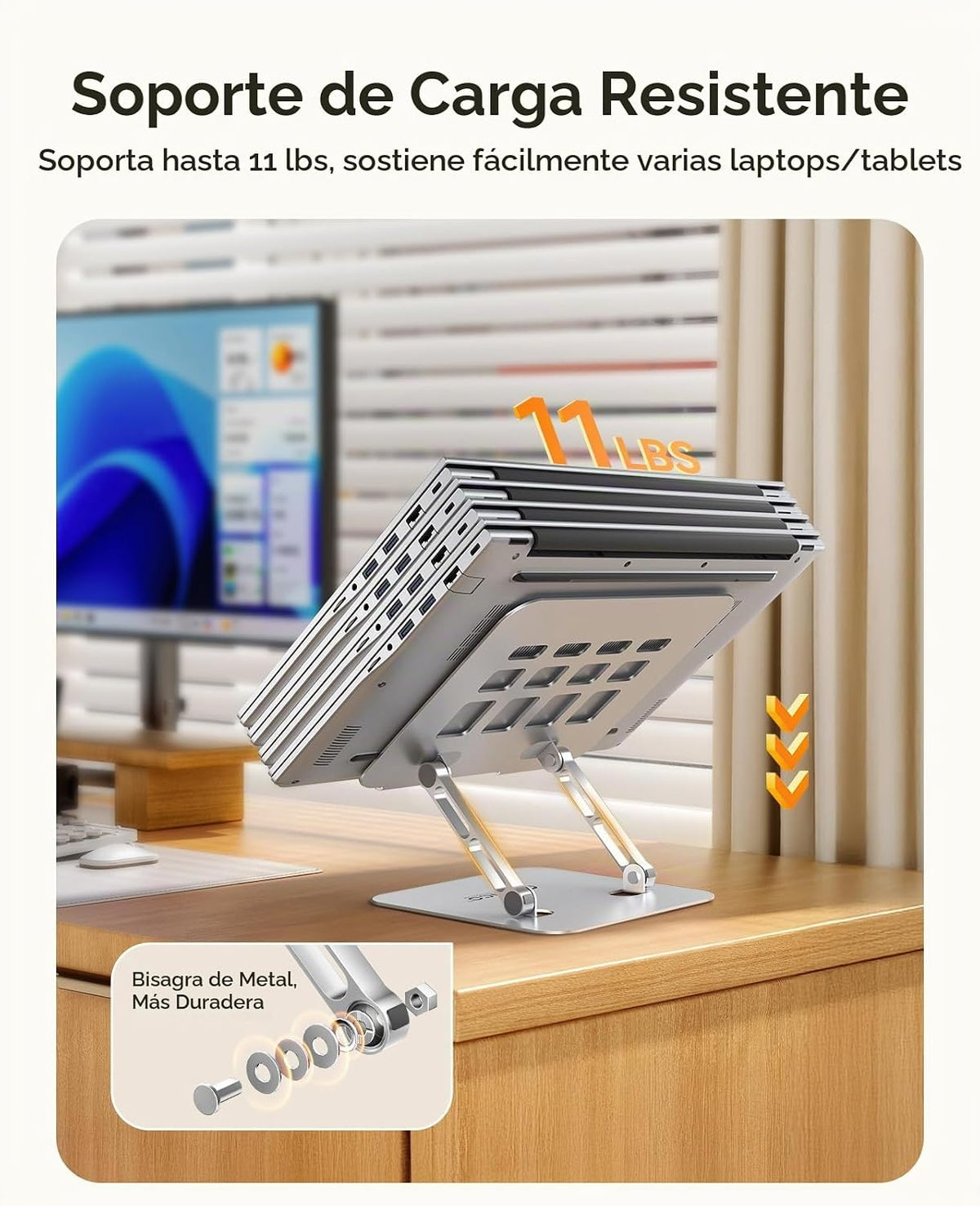 ORICO ST11 - Soporte ergonómico para computadora portátil, elevador...