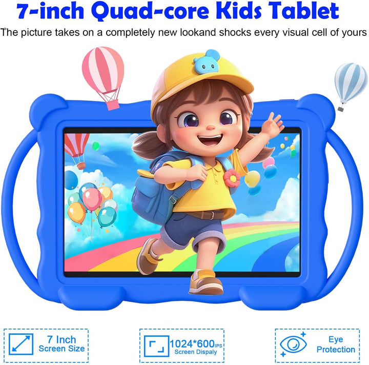 Nyxolaria Tableta infantil de 7 pulgadas para niños, Tableta de apr...