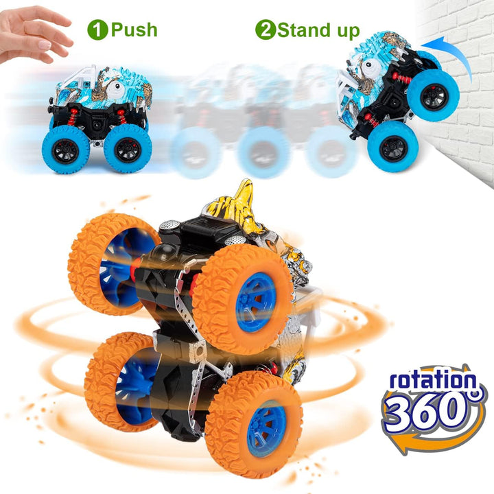 LODBY Camiones de Dinosaurios de Juguete para Niños de 3-5 Años, Ve...