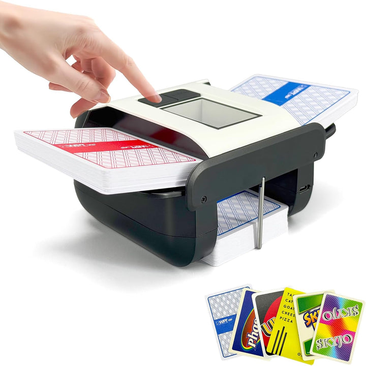 LuxeVoy Barajador de cartas automático recargable, modos automático...