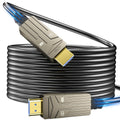 Cable HDMI de fibra óptica de 100 pies, 18 Gbps 4K @60 Hz (4:4: 4) cable unidireccional activo 2.0, compatible con HDR10 ARC HDCP 2.2 3D CEC Atmos DTS: X, ultra alta velocidad flexible y delgado (98.4 ft)