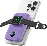 Cargador portátil magnético para iPhone y Apple Watch, 10800 mAh, 2...